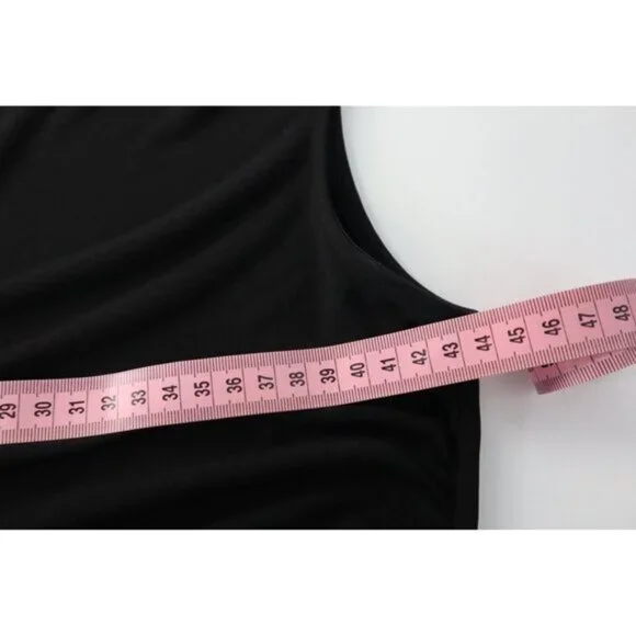 Nine West Women's Black Sleeveless Saleha Rached‎ V-Neck Top Size Medium - Picture 11 of 13